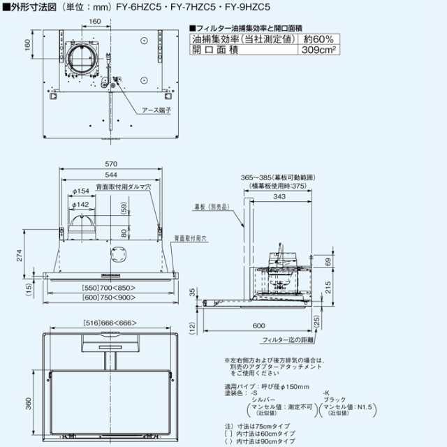 パナソニック c レンジフード  スマートスクエア