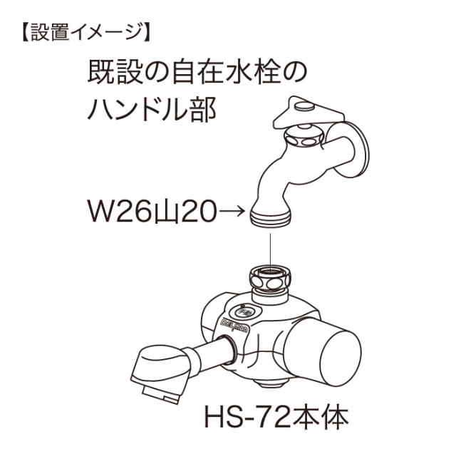 デルマン HS-72LUN 自動水栓デルマン  乾電池式・単水栓 手洗い用 Lサイズ(170mm) 下付け 整流タイプ DELMAN バイタル VAITAL_2