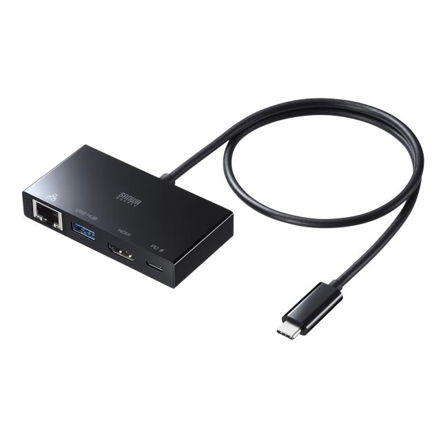サンワサプライ AD-ALCMHL1BK USB Type-Cマルチ変換アダプタ SANWASUPPLY