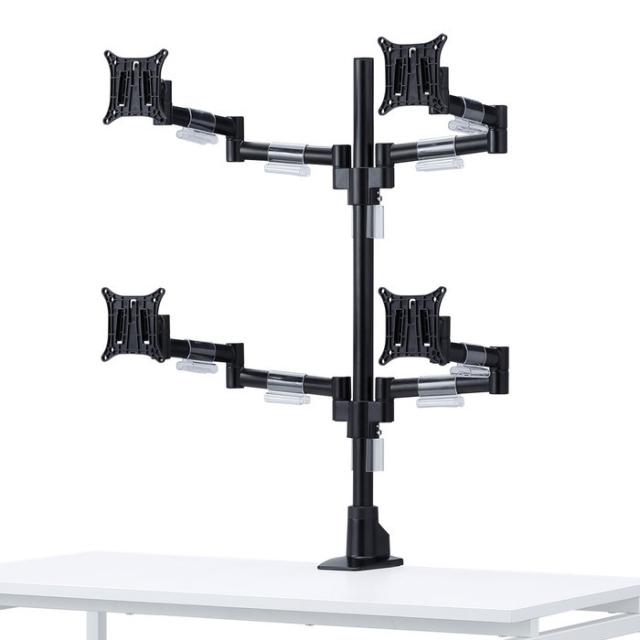 サンワサプライ CR-LA1505BK 水平多関節液晶モニタアーム(4面)の通販は