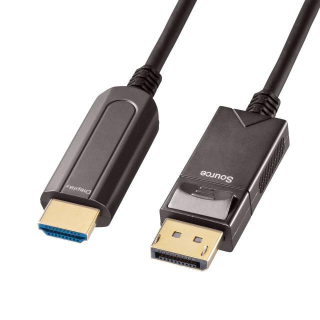 サンワサプライ KC-DPHDFB200 DisplayPort-HDMI変換光ファイバーケーブル 20m SANWASUPPLY