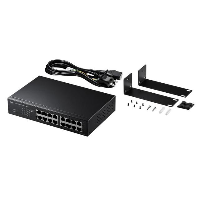 サンワサプライ LAN-GIGAH16L Giga対応スイッチングハブ(16ポート)ループ検知機能つき