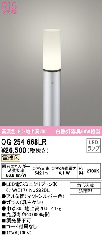 (送料無料) オーデリック OG254668LR エクステリアライト LEDランプ 電球色 ODELIC