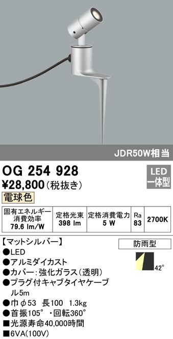 送料無料) オーデリック OG254928 エクステリアライト LED一体型 電球