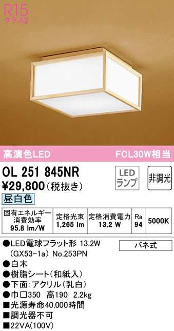 送料無料) オーデリック OL251845NR 小型シーリングライト LEDランプ