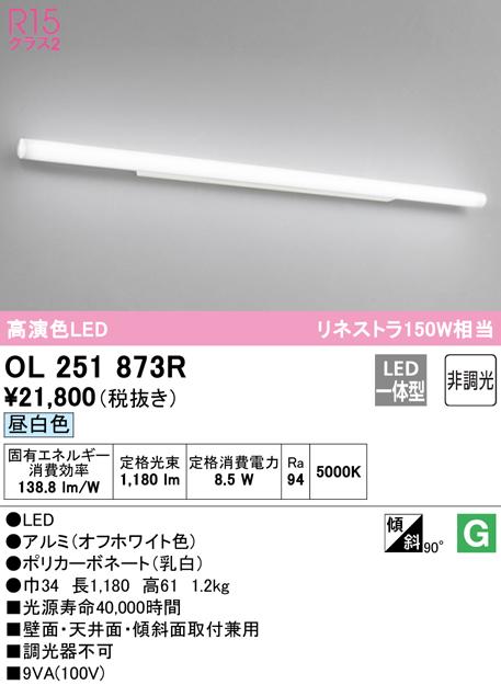 オーデリック OL251873R ブラケットライト LED一体型 昼白色 非調光 ODELIC