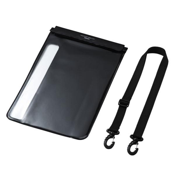 サンワサプライ PDA-TABWPST12 タブレット防水防塵ケース(スタンド付き・ショルダーベルト付き・12.9インチ)