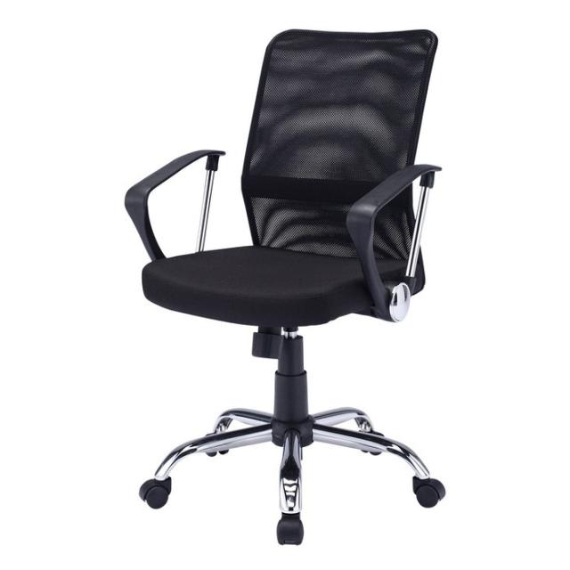 サンワサプライ SNC-NET16ABK メッシュOAチェア肘付きブラック