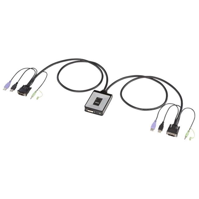 サンワサプライ SW-KVM2DUN パソコン自動切替器(2:1)