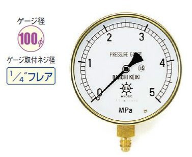 タスコ TASCO TA147F-350 5.0MPa1/4F100φゲージの通販は 7,672円