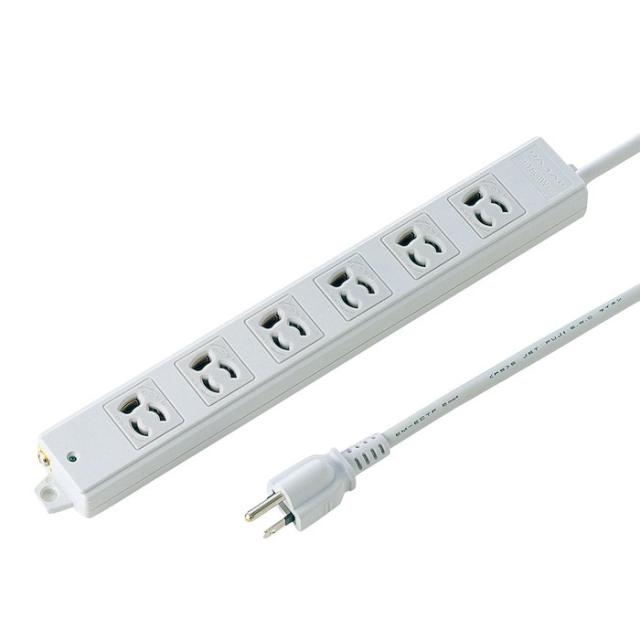 サンワサプライ TAP-KE6-3 工事物件タップ(6個口・3m)