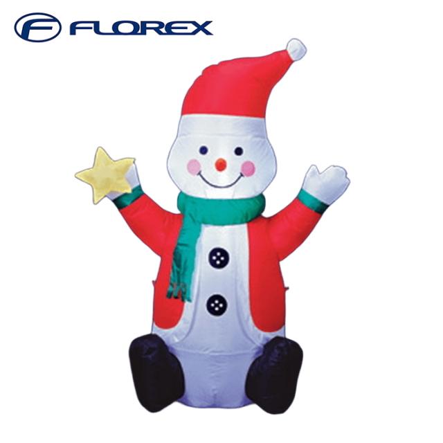 フローレックス KT-3345 120cmNEWスノーマン クリスマス Xmas インフレータブル 雪だるま 飾り インテリア イルミネーション FLOREX (代引不可)
