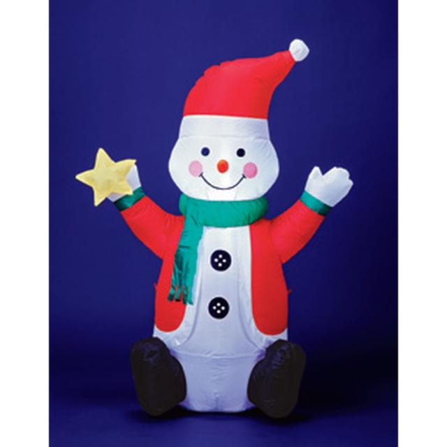 フローレックス KT-3345 120cmNEWスノーマン クリスマス Xmas インフレータブル 雪だるま 飾り インテリア イルミネーション FLOREX (代引不可)_1