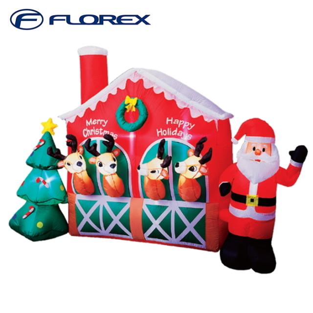 フローレックス KT-3381 270cmサンタ&トナカイビッグハウスインフレータブル クリスマス Xmas サンタクロース トナカイ FLOREX (代引不可) 16,490円
