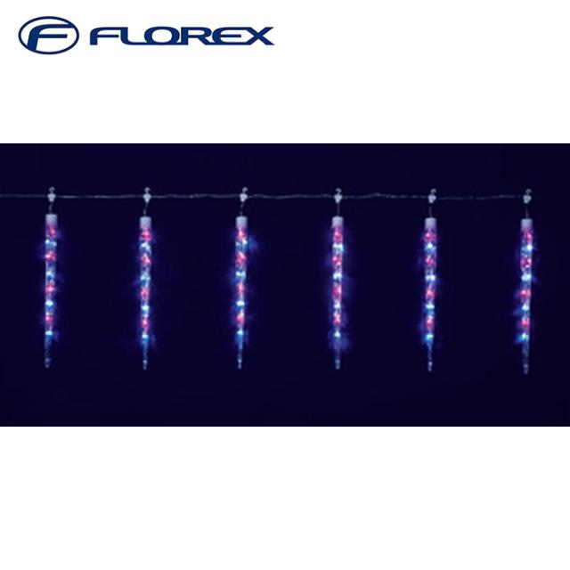 フローレックス KT-3619 6連アイスクルホワイトピンクLEDライト イルミネーション クリスマス Xmas FLOREX (代引不可)