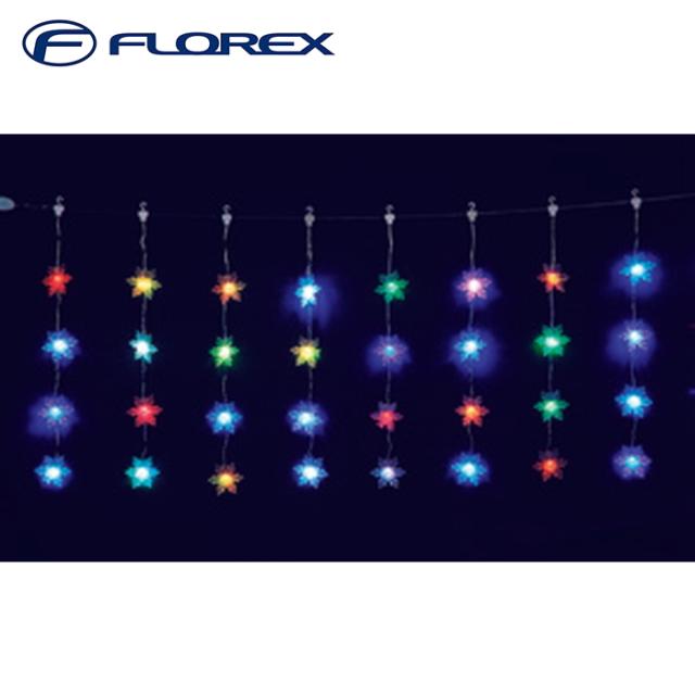 フローレックス KT-3646 20連RGBLEDミニスノーフレイクカーテンライト イルミネーション クリスマス Xmas FLOREX (代引不可)