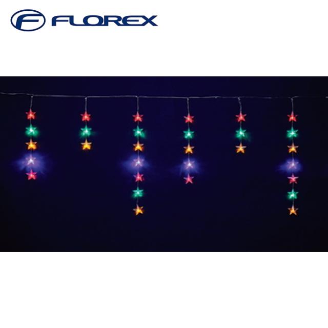 フローレックス KT-3768 96球アイスクルタイプスターカーテンライトマルチカラー イルミネーション クリスマス Xmas FLOREX (代引不可)