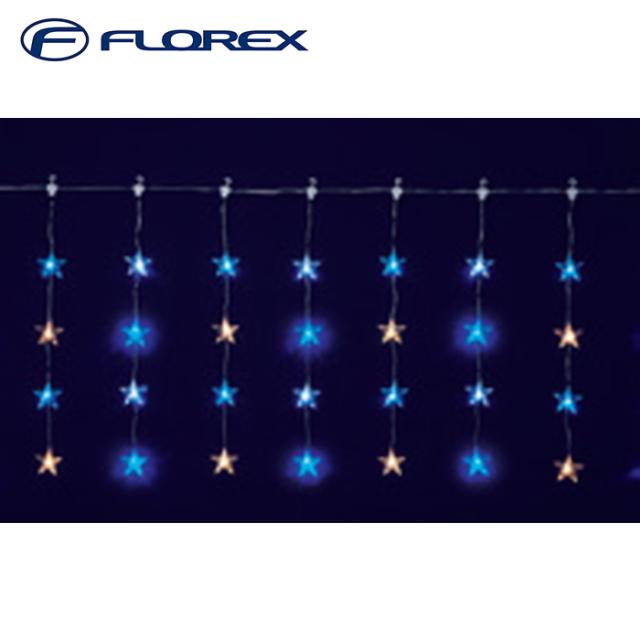フローレックス KT-3773 20連ジュエルLEDスターカーテンライト イルミネーション クリスマス Xmas FLOREX (代引不可)