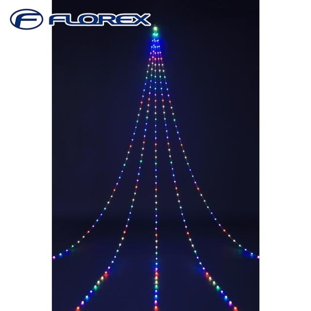 フローレックス KT-3850 8mAPPスマートLEDドレープライト イルミネーション コントローラー付 クリスマス Xmas FLOREX (代引不可)