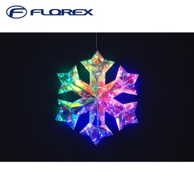 フローレックス KT-3884 APPスマートLEDスノーフレイクカーテンライト (レインボーフィルム) イルミネーション クリスマス Xmas FLOREX (代引不可)