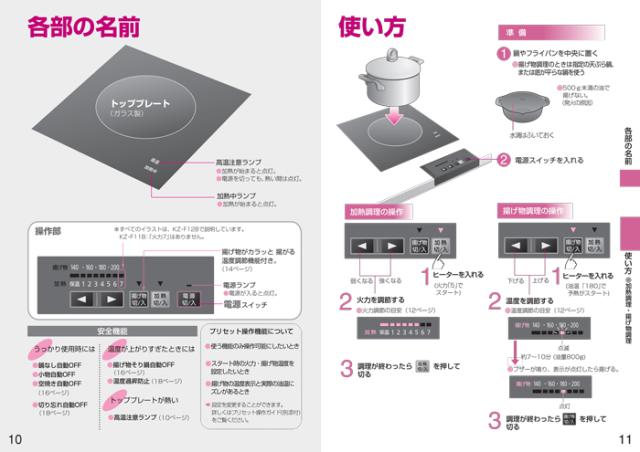 パナソニック KZ-F12BL IHクッキングヒーター 1口 単相200V ブラック 客席用 業務用 ビルトイン Panasonic_4