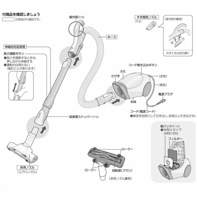 新商品 パナソニック 掃除機 MC-PJ22A-H 紙パック式掃除機 紙パック式