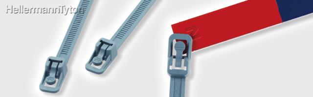 ヘラマンタイトン MCTSMGORF300-LBL メタルコンテント アウトレバーリピートタイ 防カビ抗菌タイプ(100本入) タイトン HellermannTyton