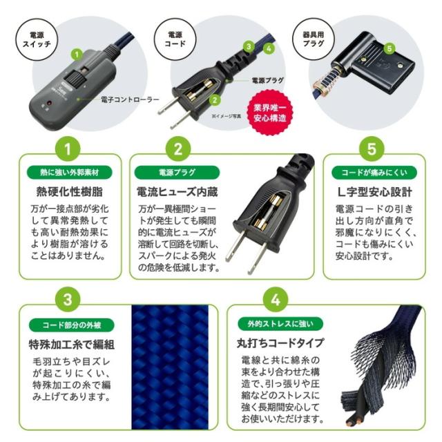 メトロ MFH-321ET(DA) フットヒーター ハロゲンヒーター 2灯 暖房 防寒 こたつ 炬燵 METRO_6