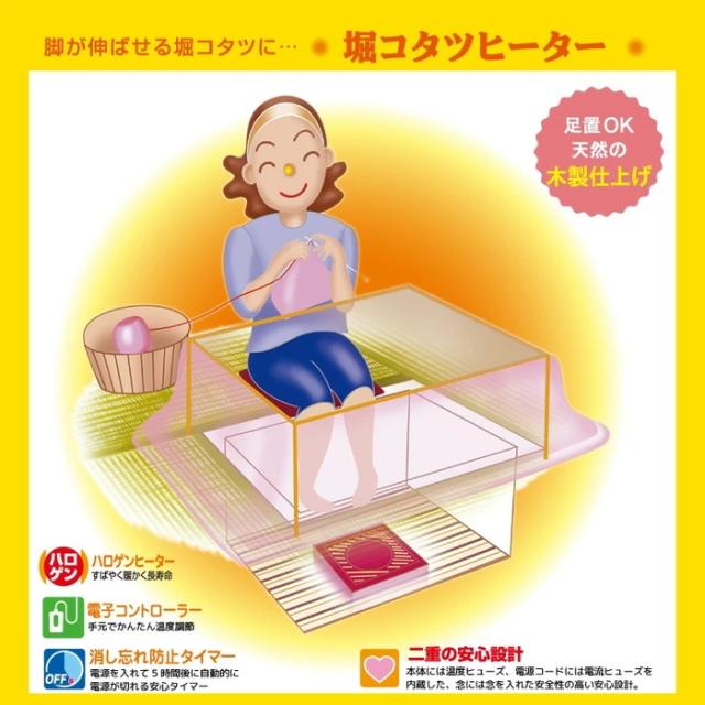 メトロ MH-606RE(DB) 堀こたつヒーターハロゲンヒーター サークル式