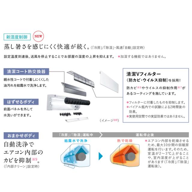 三菱電機 MSZ-GV2825-W ルームエアコン 霧ヶ峰 GVシリーズ 冷暖房とも主に10畳 ピュアホワイト 2025年モデル 単相100V リモコン付 クーラー 冷房 暖房 日本製 (MSZ-GV2824-Wの後継品) MITSUBISHI