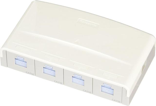 パナソニック NR3164 ぐっとすCAT5Eモジュラ(露出、4コ)エンハンスドCAT5 (5個セット) Panasonicの通販は