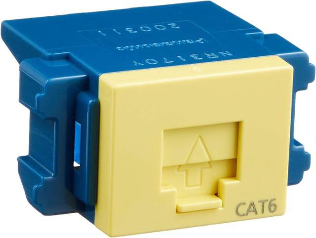 パナソニック NR3170Y ぐっとすCAT6モジュラ埋込、イエロー (10個セット) Panasonic