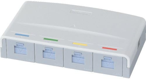 パナソニック NR3174 ぐっとすCAT6モジュラ(露出、4コ口) (5個セット) Panasonic