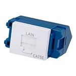 パナソニック NR3460CW アドバンスSJJ型情報モジュラCAT5E埋込型プラグ接続型セラミックW (10個セット) Panasonic