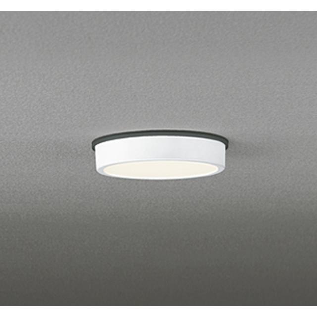 オーデリック OG254516R 軒下用シーリングライト 白熱灯器具100W相当 電球色 オフホワイト 防雨型 ODELIC