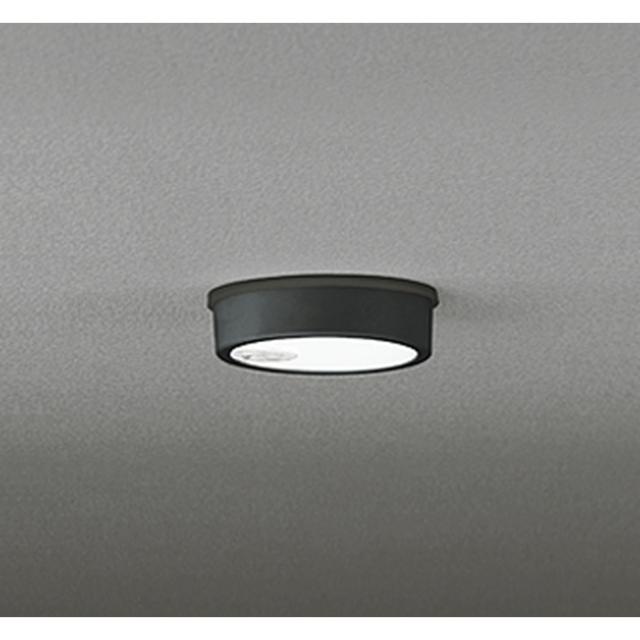 オーデリック OG254535R 軒下用シーリングライト 白熱灯器具60W相当 人感センサーON-OFF型 昼白色 ブラック 防雨型 ODELIC