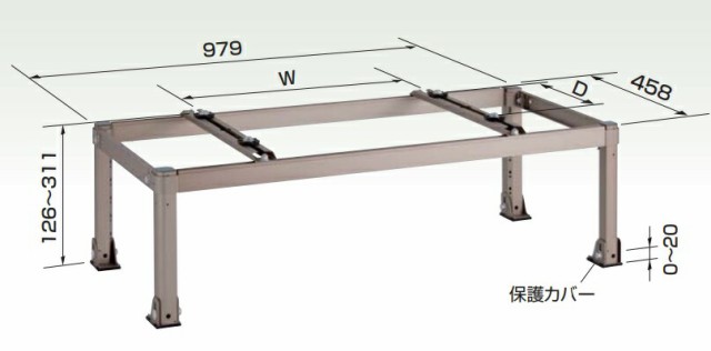 オーケー器材 アルミキーパー 平置台 K-AH83HL (K-AH83GLの後継品)