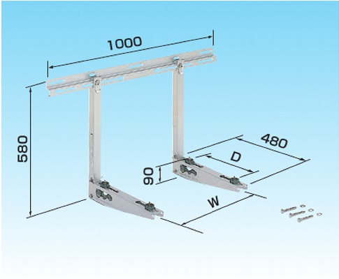 オーケー器材 RAキーパー 壁面置台 ステンレス K-KKS7G
