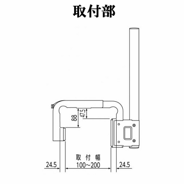 最大98％オフ！ PAX-NT-KU 日晴金属 BS CSアンテナコンクリート手すり用取付金具