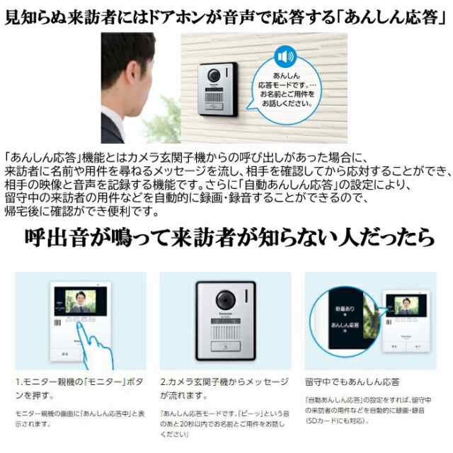 パナソニック VL-SZ35KF テレビドアホン 電源コード式の通販はau PAY マーケット 住設と電材の洛電マート au PAY  マーケット－通販サイト