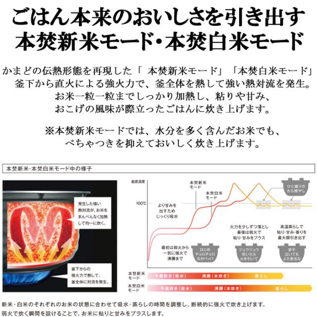リンナイ RR-055MTT(MW)-13A ガス炊飯器 直火匠(じかびのたくみ) 0.5合〜5.5合炊き マットホワイト 都市ガス用 Rinnai_7