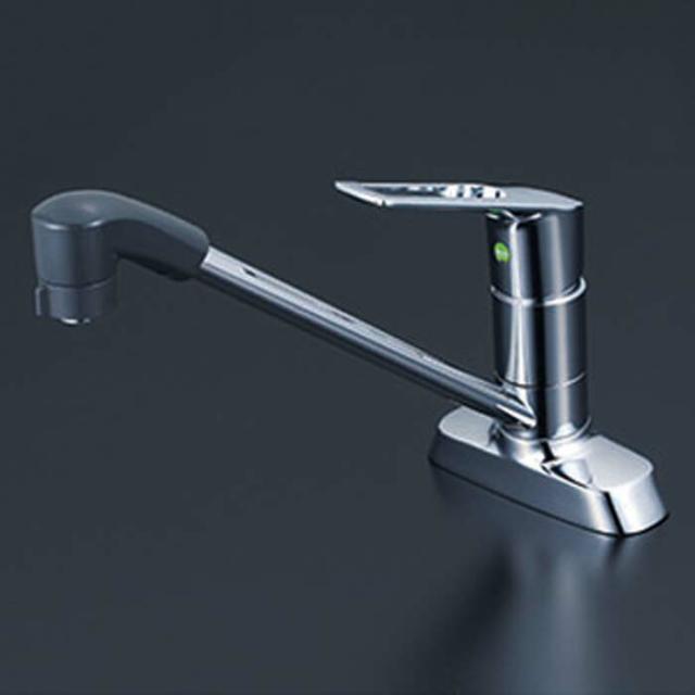 KVK KM5081TFR2EC シングルシャワー付混合栓(eレバー)200mmパイプ付(代引不可)の通販は 15,334円