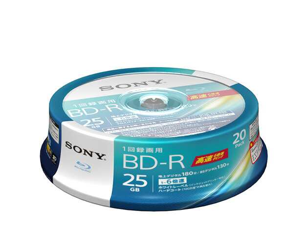 SONY 20BNR1VJPP6 録画用BD-R Blu-rayDisc スピンドルケース入20枚パック