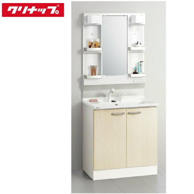 クリナップ 洗面化粧台 BGAシリーズ (ミラー:M-H751GAEH/洗面化粧台BGAL75TNTVWC4V) 75cm 1面鏡 ナチュラルウッド(C4V) (代引不可)