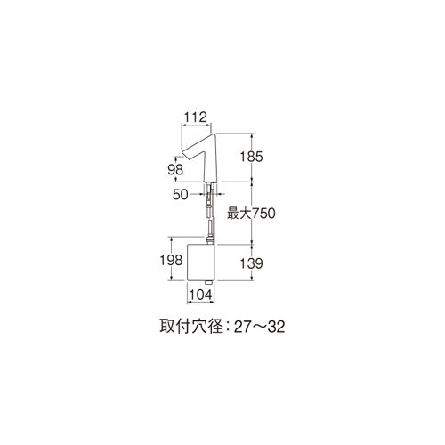 三栄水栓 SANEI EY506HE-13 自動水栓（発電仕様） 洗面所用_1