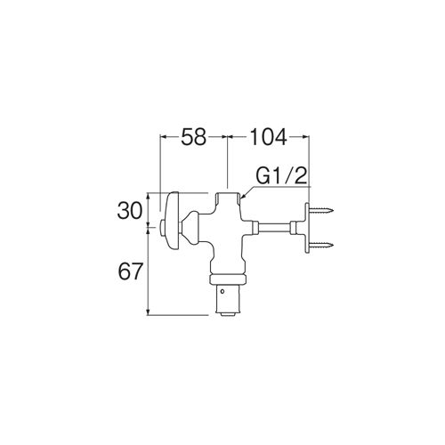 三栄水栓 SANEI V2110V-4-13X80 カシメアダプター付止水栓