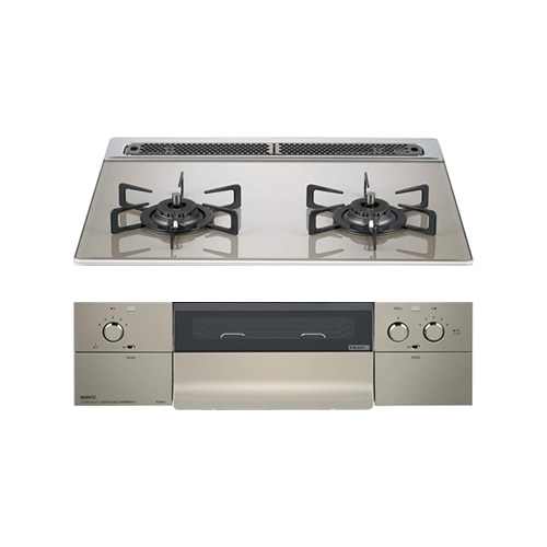 ノーリツ N2WS7PWAS6STE-13A ビルトインガスコンロ piatto ピアット 2口コンロ 幅60cm 都市ガス用 NORITZ (代引不可) (法人限定)