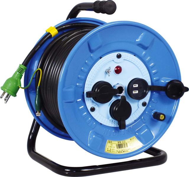 日動工業 NPW-E23 防雨防塵型電工ドラムアース付 NICHIDOの通販は