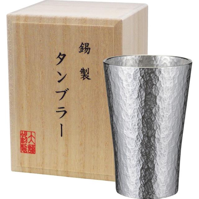 trk-1 本錫タンブラー150ml 六花(りっか)小(桐箱入) ギフト 内祝い 贈り物 贈与品 プレゼント お返し (代引不可) (のし包装無料対応可)の通販は
