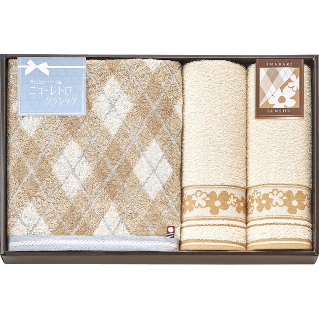 RTO90500 バスタオル＆フェイスタオル2P ギフト 内祝い 贈り物 贈与品 プレゼント お返し 今治＆泉州 ニューレトロクラシック (代引不可) (のし包装無料対応可)の通販は 5,115円